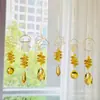 Sinos de Vento para Jardim Externo Série de Animais para Jardim Medusa Dourada Golfinho Pingente de Cristal Pegador de Sol Suprimento Transfronteiriço