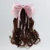 Pinza para el pelo con lazo de cinta dulce para mujer 2025 Nuevo estilo Pinza para el pelo en la parte posterior de la cabeza Pinza de pico de pato Pinza para recogido a medias Tocado