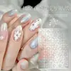 Pegatinas transparentes para arte de uñas de flor de lirio hueca, margarita floral de verano, ultrafinas, reutilizables, uñas DIY pintadas en spray