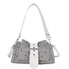 Bolso de hombro cruzado de nicho transfronterizo, bolso de axila, bolso tipo almohada, bolso de mano retro de gamuza, bolso cruzado para mujer