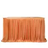 Falda de mesa de gasa con velcro engrosado transfronteriza, panel de color sólido para mesa de postres, decoración de escenario para fiesta de bodas