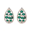 Pendientes ZA de otoño e invierno para mujer, diseño retro de gota con diamantes, pendientes creativos exagerados de trabajo pesado con diseño hueco