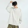 Camisetas de Manga Longa para Homens para Outono e Inverno, Projetadas para Uso Interno e Externo, Tops de Manga Longa, Design Solto com Zíper, Moletons Casuais com Gola Redonda