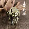 Armadura de latão tigre de guerra retro bronze pet de mesa para chá sólido criativo pequenos ornamentos artes e artesanato decorativo atacado