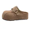 Mules Casuais Fechadas Confortáveis para Mulheres, Novidade Primavera 2026 Versátil Solado Grosso Macio Antiderrapante Estilo Birkenstock
