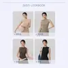 Camiseta de Yoga sin Mangas Versátil de Sensación Nude para Mujer, Ajuste Ceñido y Favorecedor Top de Entrenamiento de Pilates, Camiseta Deportiva sin Costuras