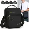 Bolso cruzado para hombre, simple y de alta gama, bolso de hombro pequeño casual para ir al trabajo, gran capacidad, impermeable y resistente al desgaste