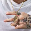 Estilo étnico indio acero de titanio colgante para hombre retro moderno punk hip hop retrato collar joyería venta directa