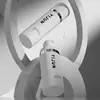 Botella de loción de prensa al vacío de 30 ml 50 ml plástico chapado en oro pp botella de división vertical limpiador facial crema de manos