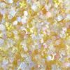 Novo Pacote de Materiais para Nail Art de Flor de Cinco Pétalas Amarela Vibrante, Lua Saia, Joias para Unhas