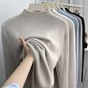 Novo Suéter Versátil de Gola Meia-Alta com Forro de Fleece Espesso para Primavera, Outono e Inverno para Mulheres, Elegante Camada Base Interna