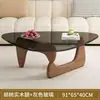 Mesa de Café de Cristal Apartamento Pequeño Sala de Estar Hogar Moderno Minimalista Nórdico Transparente Minimalista Isamu Noguchi Creativa Redonda Mesa de Té