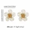 E14463 Pendientes de Flor de Esmalte con Diseño Retro Dulce y Único con un Toque de Lujo, Pendientes y Pernos Estilo Festivo para Mujer