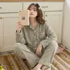 Pijama para Mujer Estilo Otoño e Invierno Espesado Doble Cara Terciopelo Isla Marina Más Polar Cálido Terciopelo Coral Nuevo Estilo para Damas en Invierno Ropa para el Hogar