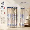 Pares de Hashis Descartáveis de Porcelana Azul e Branca Embalados Individualmente, Hashis de Bambu Espessado Gourmet para Viagem e Uso Comercial, Hashis Convenientes