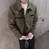 Estilo americano Retro Old Plissado cleanfit Cargo Jacket para homens e mulheres Primavera e Outono New vintage Casual Jacket