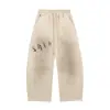 Pantalones de Chándal Retro Americanos Desgastados con Estampado de Letras para Mujer, Nuevo Ajuste Holgado con Efecto Caída, Pantalones Largos Casuales de Pierna Ancha Adelgazantes para Jazz