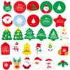 50 Piezas etiquetas navideñas, colgantes decorativos de árbol de Navidad de papel kraft, decoraciones para regalos de Navidad, Papá Noel, Amazon