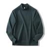 Outono e inverno minimalista dupla face lã semi-alta gola camiseta base camisa outono e inverno interior manga comprida camiseta suéter masculino jaqueta