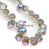 Agujero Horizontal Cristal de Fresa Cristal Facetado Cuentas Sueltas Bombilla de Luz Perlas Destellantes Accesorios para Joyería Hecha a Mano DIY Decoración Colgante para Coche