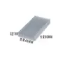 Dissipador de Calor de Perfil de Alumínio com Ranhuras para Placas Gráficas Eletrônicas, Roteador, Amplificador de Potência, Placa de Resfriamento de Semicondutor com Adesivo Condutor Térmico