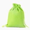 Bolsa de lino personalizada de fábrica con cordón, bolsa de embalaje para regalo de Navidad, bolsa de lino con texto en inglés "Play Jewelry Bag" personalizada