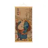 Nuevo Arte de Pared Estilo Chino para Atraer la Fortuna y Traer Bendiciones, Sala de Té Zen de Oficina, Pintura Decorativa para Entrada de Sala de Estar, Pintura Colgante en Rollo de Buda Maitreya