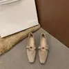 Zapatos franceses de tacón grueso extremadamente elegantes para mujer para usar al aire libre, nuevo modelo primavera-verano 2025, adecuados para combinar con faldas, zapatos Mary Jane poco profundos estilo abuela