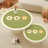 Mantel Floral Impermeable y a Prueba de Aceite, Vidrio Suave de PVC Lavable Redondo para Mesa, Mesa de Comedor Lujosa y de Gama Alta