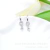 Accesorios para Joyería DIY Gancho de Oreja Microincrustado Anillo Cinturón Redondo Zircón Cinturón de Color Duradero Aguja Ojo de Oveja Soporte Vacío
