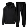0711 Set 2026 Nuevo Set Deportivo de Moda Primavera para Hombres, Sudadera con Capucha y Pantalones Deportivos para Correr y Uso Casual