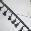 Borla de Poliéster para Escoba de 4.5 cm en Stock de Colores Encaje Estilo Étnico Decoración de Ropa Textiles para el Hogar Mantel Accesorios DIY