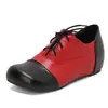 Tênis casuais femininos de bico redondo com cadarço color block, tamanho grande, comércio exterior transfronteiriço 15-7