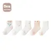 25 Calcetines Infantiles Primavera y Verano Tipo Delgado Calcetines de Malla Calcetines de Algodón para Bebé Caña Media Unisex Calcetines Infantiles Sin Costuras Dibujos Animados