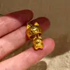 Colar de Corda Trançada Marrom com Pingente de Gatinho Peek-A-Boo Fofo Tendência Corrente para Suéter Acessório Venda por Atacado Dropshipping