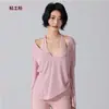 Cubierta de Yoga de Manga Larga de Primavera Transfronteriza Nuevo Estilo Holgada Cuello en U Grande Camiseta Deportiva Casual para Correr Fitness Top Transpirable