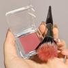 Pincel de Blush GECOMO de Ponta Plana e Cor não Consome Pó Maquiagem Fácil Haste Longa Cabelo Macio Pincel de Maquiagem Maquiador Ferramentas de Beleza