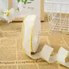 Borde de Ganchillo de 2.5 cm Lazo Bordado Correa de Algodón Empaque de Ramo de Flores Tela de Borde de Diente Pequeño Fresco Superposición