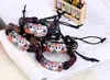 Pulsera de Cuerda de Cuero Étnico Pulsera de Cuero Tejido Popular Europea y Americana Pulsera de Cuero Estampada en Caliente Joyería Popular al por Mayor