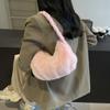Bolso de Mano Tejido de Comercio Exterior Bolso de Hombro para Mujer 2026 Nuevo Invierno Simple Versátil Bolso de Hombro de Felpa de Alta Gama