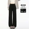 Pantalones anchos suaves de maternidad para primavera, otoño e invierno, pantalones casuales holgados de talla grande, leggings gruesos forrados de vellón, directo del fabricante