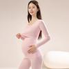 Roupa Íntima Térmica Antibacteriana 7A para Gestantes Roupa Quente de Veludo Roupas de Outono Calças Roupas de Casa tamanho grande Roupas Pós-parto para Lactação