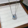 Colar de Cisne Zircônia Cintilante Estilo Retrô Europeu e Americano, Corrente de Clavícula de Luxo Leve Nicho de Alta Qualidade, Acessório de Pescoço Simples e Elegante para Mulheres