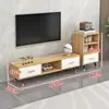 Mueble de TV moderno minimalista nórdico para sala de estar apartamento pequeño mueble de TV y mesa de centro juego muebles simples mueble de suelo lujo ligero