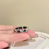 Anillo Abierto de Tela Vaquera Vintage con Estrella de Zirconia para Mujer, Anillo de Dedo Índice de Lujo Ligero de Gama Alta con Diseño Único