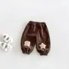 Conjunto de Tres Piezas para Bebé Niña Dianxi: Chaqueta Gruesa con Capucha y Forro Polar, Leggings de Invierno con Estampado de Estrellas para Bebé