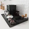 Base de silicona para tamper de cafetera transfronteriza, adecuada para la bandeja de la cafetera, herramienta de base para presionar el café, con caja para golpear el café, barril