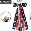 Decoración de Lazo del Día de la Independencia de Nuevo Producto Transfronterizo Arreglo Decorativo para Fiesta de Vacaciones Americanas Decoración Colgante de Estrella a Cuadros