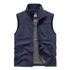 Nueva colección de primavera y otoño para hombre, color liso, cuello alto, multibolsillos, multifuncional, cortavientos impermeable para exteriores, ropa deportiva informal holgada para pesca