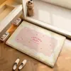 Alfombra de suelo de imitación cachemir de dibujos animados, alfombrilla de baño, alfombrilla antideslizante, alfombrilla para pies absorbente de agua, alfombrilla de entrada, felpudo resistente a la suciedad y fácil de limpiar